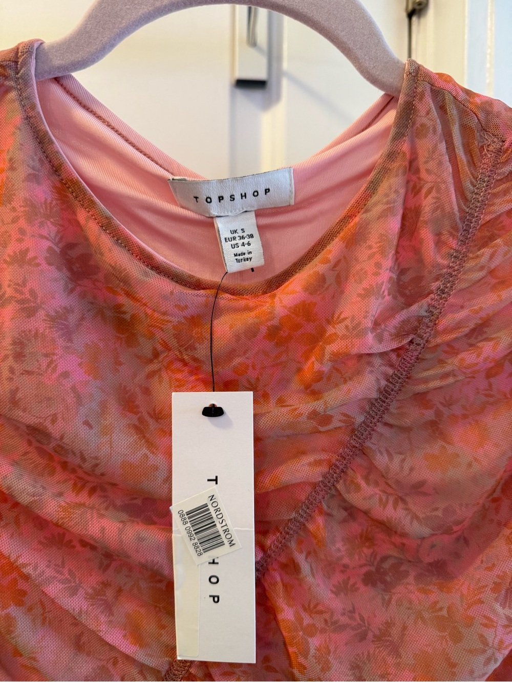 NWT Topshop Floral Ruched Midi Dress - Picture 2 of 9